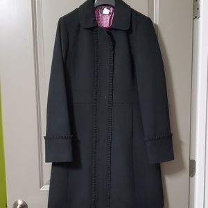 J Crew Black 100% Wool Coat 6